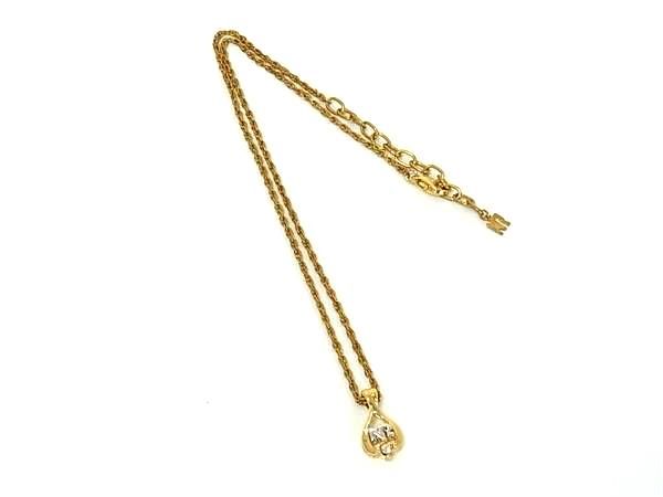 乐天商城 - ■美品■ NINA RICCI ニナリッチ ラインストーン ネックレス ペンダント アクセサリー レディース ゴールド系 DG4811