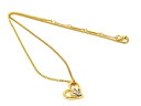 ■美品■ NINA RICCI ニナリッチ ラインストーン ハート ネックレス ペンダント アクセサリー レディース ゴールド系 DG2817(4)