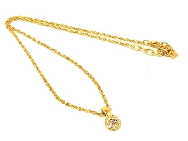 Cubic Zirconia - ■新品同様■ NINA RICCI ニナリッチ ラインストーン ネックレス ペンダント アクセサリー レディース ゴールド系×シルバー系 DG2818