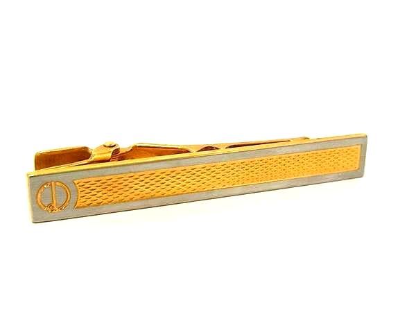 Hawaiian Jewelry - ■美品■ dunhill ダンヒル ネクタイピン タイクリップ アクセサリー ビジネス 紳士 メンズ ゴールド系×シルバー系 DG4271 冠婚葬祭 結婚式 葬式