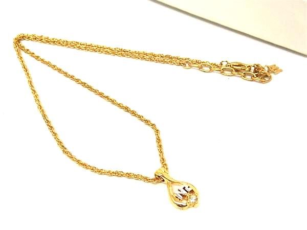 Pearl White - ■美品■ NINA RICCI ニナリッチ ラインストーン ネックレス ペンダント アクセサリー レディース ゴールド系×シルバー系 DG4314