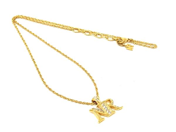 Coral Pink - ■美品■ NINA RICCI ニナリッチ ラインストーン ネックレス ペンダント アクセサリー レディース ゴールド系×シルバー系 DG5712