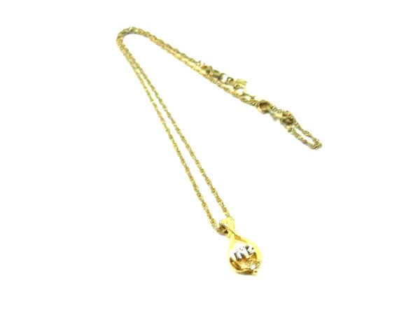 Hawaiian Jewelry - NINA RICCI ニナリッチ ラインストーン ロゴモチーフ ネックレス ペンダント アクセサリー レディース ゴールド系 DG7223