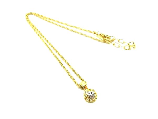 乐天商城 - NINA RICCI ニナリッチ ロゴモチーフ ラインストーン ネックレス ペンダント アクセサリー レディース ゴールド系 DG7282