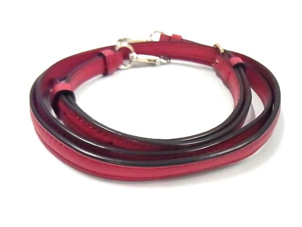 ■美品■ COACH コーチ レザー バッグ用 ショルダーストラップ 斜め掛け レディース レッド系 BN1409