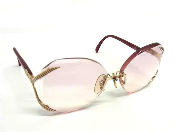 ChristianDior クリスチャンディオール 2289 ヴィンテージ 度入り メガネ 眼鏡 レディース ボルドー系 DM3750