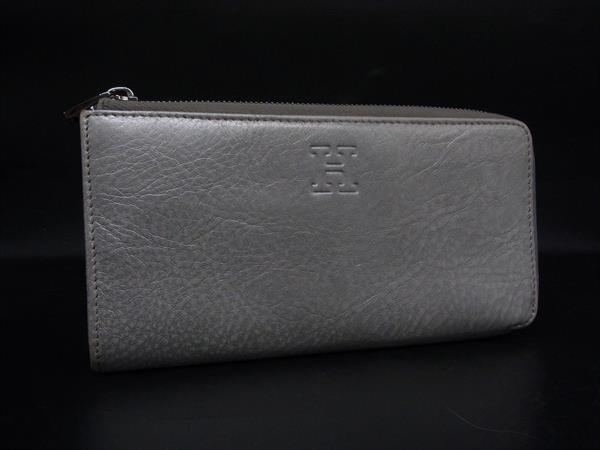 樂天商城 - ■美品■ HIROFU ヒロフ レザー L字ファスナー 長財布 ウォレット 札入れ シルバー系 DM8673