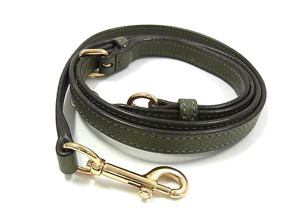 ■美品■ COACH コーチ レザー バッグ用 ショルダーストラップ 肩掛け 斜め掛け レディース カーキ系 FB8326