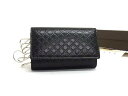 ■新品同様■ GUCCI グッチ 250469 ディアマンテ レザー 6連 キーケース 鍵入れ メンズ レディース ブラック系 FN5078