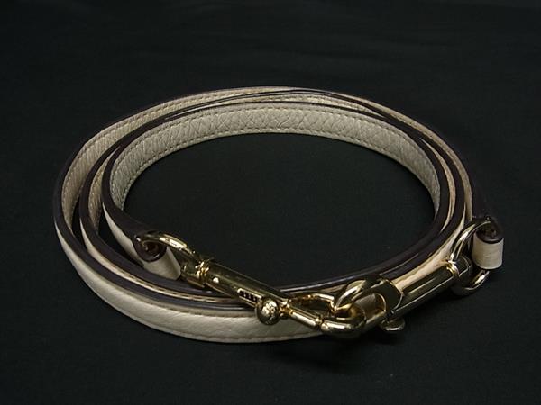 ■極美品■ COACH コーチ レザー バッグ用 ショルダーストラップ 肩掛け レディース アイボリー系 BI6723