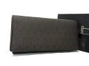 ■新品同様■ dunhill ダンヒル レザー 二つ折り 長財布 ウォレット 小銭入れ 札入れ メンズ ダークブラウン系 BM4808