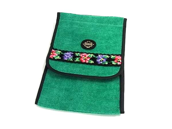 ■新品同様■ FEILER フェイラー フラワー トイレットペーパーホルダーカバー インテリア グリーン系 DK2..