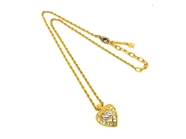 乐天商城 - NINA RICCI ニナリッチ ハート ラインストーン ネックレス ペンダント アクセサリー レディース ゴールド系 DM3916