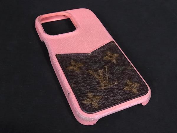 LOUIS VUITTON ルイヴィトン M81344 モノグラム バンパー iPhone 13PRO 対応 スマホケース ピンク系×ブラウン系 BM4793