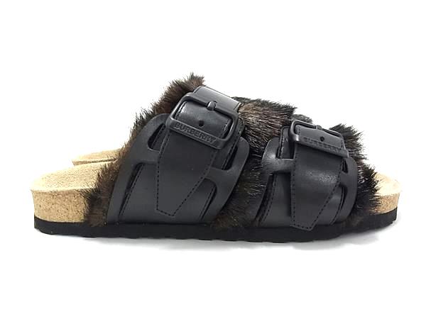 ■極美品■ BURBERRY バーバリー フラットサンダル サイズ40 (約27.0cm) 靴 シューズ ブラウン系 FE6458