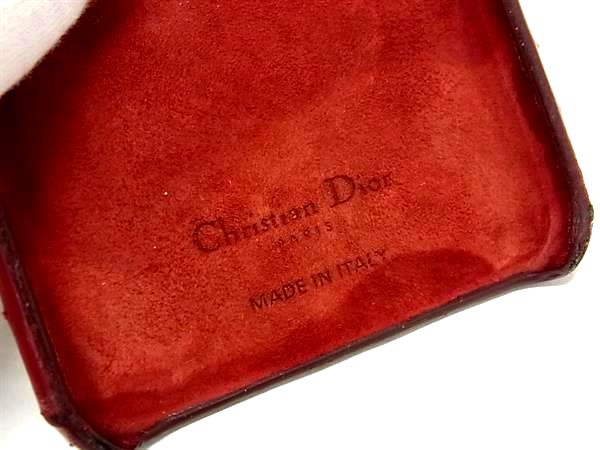 pleasure-Store 楽天市場店のChristianDior ディオール レディディオール カナージュ パテントレザー iPhone XS Max対応 アイフォンケース レッド系 FJ2155｜アングル3