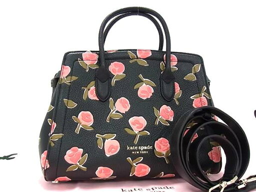■新品■未使用■ kate spade ケイトスペード レザー 花柄 2WAY ハンドバッグ トート ショルダー クロスボディ ブラック系 FF2781 ■新品■未使用■ kate spade ケイトスペード レザー 花柄 2WAY ハンドバッグ トート ショルダー クロスボディ ブラック系 FF2781
