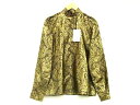 ■新品■未使用■ Salvatore Ferragamo フェラガモ シルク×ポリエステル ペイズリー柄 長袖 トップス サイズ42 洋服 ゴールド系 BK4045(4)