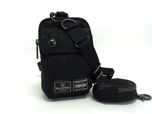 ■新品同様■ VALENTINO GARAVANI×PORTER ヴァレンティノ ガラヴァーニ×ポーター ナイロン ショルダーバッグ ブラック系 FD9577 ■新品同様■ VALENTINO GARAVANI×PORTER ヴァレンティノ ガラヴァーニ×ポーター ナイロン ショルダーバッグ ブラック系 FD9577