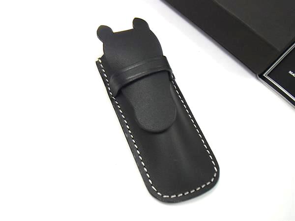 ■新品■未使用■ SOMES SADDLE ソメスサドル 馬型 レザー 印鑑ケース リップケース レディース メンズ ブラック系 FJ0297