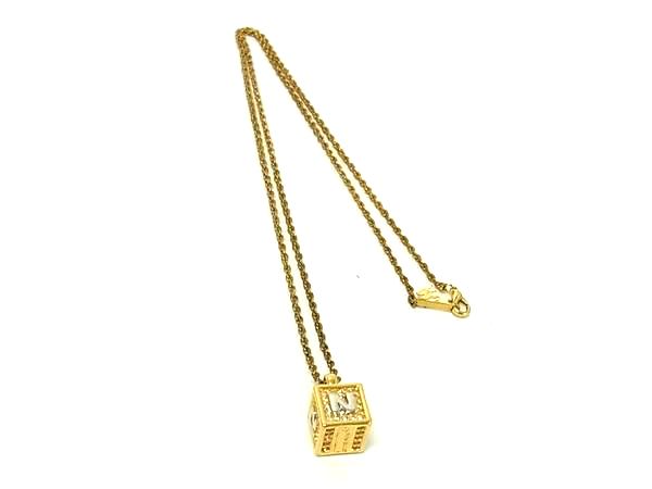 Other , Materials - ■美品■ NINA RICCI ニナリッチ ラインストーン ネックレス ペンダント アクセサリー レディース ゴールド系 DG8643