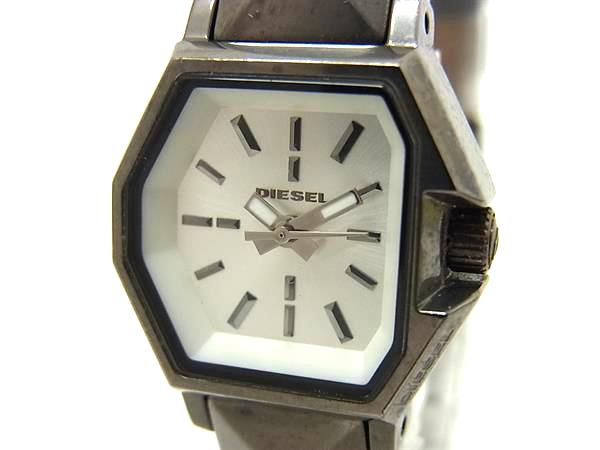 BVLGARI - ■稼働品■ DIESEL ディーゼル DZ-5444 SS×デニム×レザー クォーツ 5気圧防水 腕時計 ウォッチ ダークシルバー系×ブルー系 DM9858