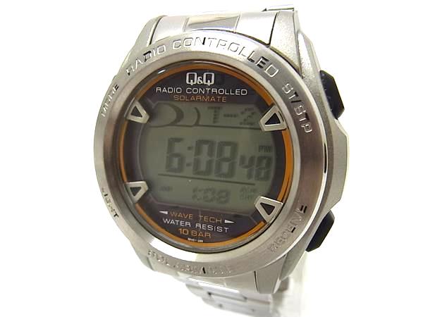 Watch - ■稼働品■美品■ CITIZEN シチズン Q&Q MHS5-300 SS ソーラー電波 10気圧防水 腕時計 ウォッチ メンズ シルバー系 DM9878