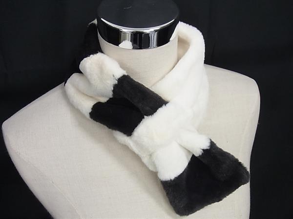 ■新品■未使用■ FURART ファーアート ポリエステル100％ ティペット マフラー 防寒具 レディース アイボ..