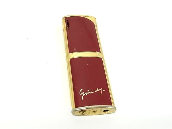GIVENCHY ジバンシィ 高級ガスライター 喫煙具 喫煙グッズ ボルドー系×ゴールド系 DG9869