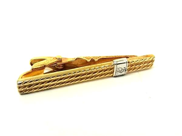 ChristianDior クリスチャンディオール タイクリップ ネクタイピン アクセサリー メンズ ゴールド系×シルバー系 DM3885