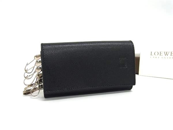 超美品‼️ ロエベ LOEWE ロゴ型押し ブラウン レザー 4連 キーケース 超美品‼️ ロエベ LOEWE ロゴ型押し ブラウン レザー 4連 キー