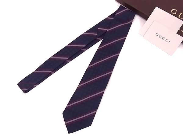  �V�i ���g�p  GUCCI �O�b�` GG�� �V���N100% �l�N�^�C �a�m �r�W�l�X �����Y �l�C�r�[�n AV8830