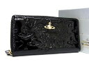 ヴィヴィアン・ウエストウッド 長財布（メンズ） ■新品■未使用■ Vivienne Westwood ヴィヴィアンウエストウッド オーブ パテントレザー 総柄 長財布 ウォレット ブラック系 AW1933