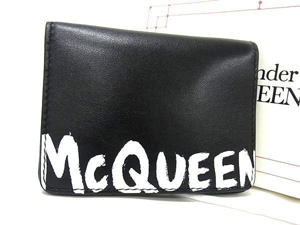 ■新品■未使用■ ALEXANDER McQUEEN アレキサンダー マックイーン レザー カードケース カード入れ 名刺..