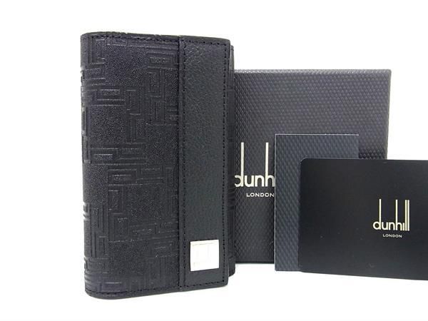 楽天pleasure-Store　楽天市場店■新品■未使用■ dunhill ダンヒル PVC×レザー 6連 キーケース 鍵入れ メンズ ブラック系 BF5642