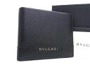 ■新品■未使用■ BVLGARI ブルガリ レザー 二つ折り 財布 ウォレット 札入れ カード入れ メンズ ブラック系 AV8766(4)