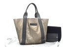 ■新品同様■ BRUNELLO CUCINELLI ブルネロ クチネリ レザー×ボア リバーシブル ハンドバッグ ショルダー ゴールド系×ブラウン系 AW561...