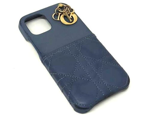 ChristianDior クリスチャンディオール カナージュ レザー iPhone12対応 アイフォンケース スマホケース ネイビー系 BI9498 ChristianDior クリスチャンディオール カナージュ レザー iPhone12対応 アイフォンケース スマホケース ネイビー系 BI9498