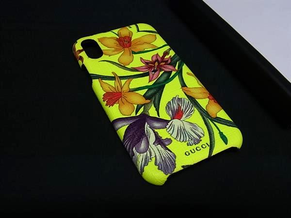■新品同様■ GUCCI グッチ 550800 572353 フローラ PVC iPhone X/XS 対応 アイフォンケース スマホケース イエロー系 BQ0812(4.0)