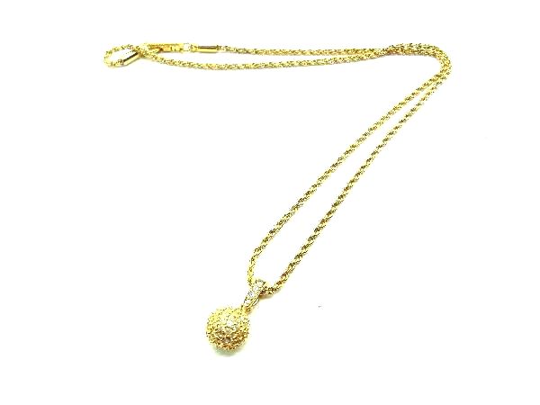 Pink - SWAROVSKI スワロフスキー ラインストーン ネックレス ペンダント アクセサリー レディース ゴールド系 DG8062
