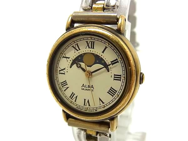 FRANCK MULLER - SEIKO セイコー V891-0030 ALBA メタル×SS クォーツ 生活防水 腕時計 ウォッチ レディース メンズ ゴールド系×シルバー系 DM9916