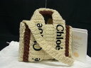 ■新品同様■ Chloe クロエ ウッディ ナノトート アクリル85%×ポリエステル15% クロスボディ ショルダーバッグ ベージュ系 FI5958