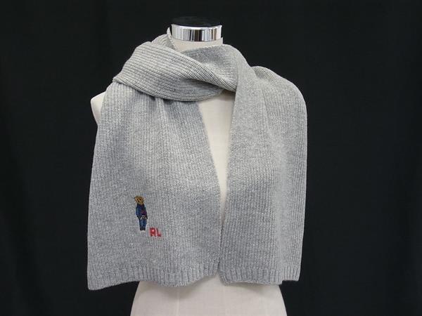 Polo Ralph Lauren - ■新品■未使用■ POLO RALPH LAUREN ポロラルフローレン アクリル×ナイロン×ウール マフラー 防寒具 メンズ グレー系 FU6940