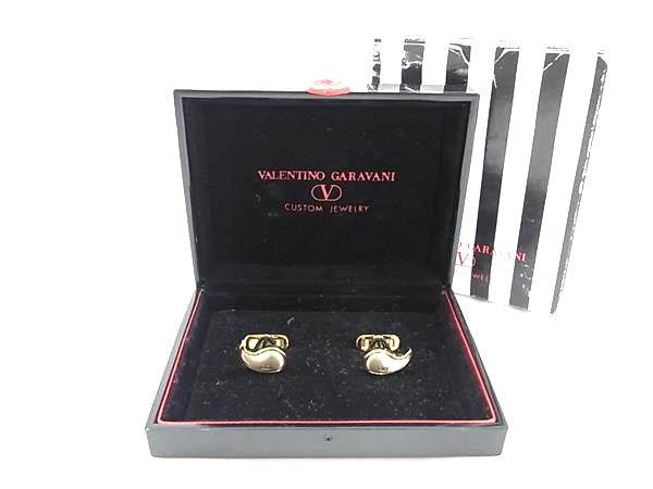 ■美品■ VALENTINO GARAVANI ヴァレンティノ ガラヴァーニ カフリンクス カフスボタン アクセサリー シルバー系×ゴールド系 DL7980