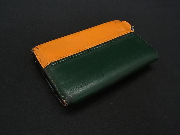BURBERRY バーバリー レザー 三つ折り 財布 ウォレット 札入れ カード入れ メンズ レディース グリーン系×オレンジ系 ypeace2015-10099225 pleasure-Store 楽天市場店 サンプル画像2