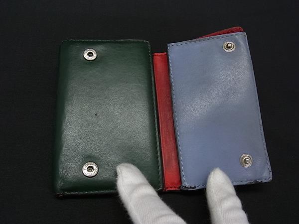BURBERRY バーバリー レザー 三つ折り 財布 ウォレット 札入れ カード入れ メンズ レディース グリーン系×オレンジ系 ypeace2015-10099225 pleasure-Store 楽天市場店 サンプル画像3