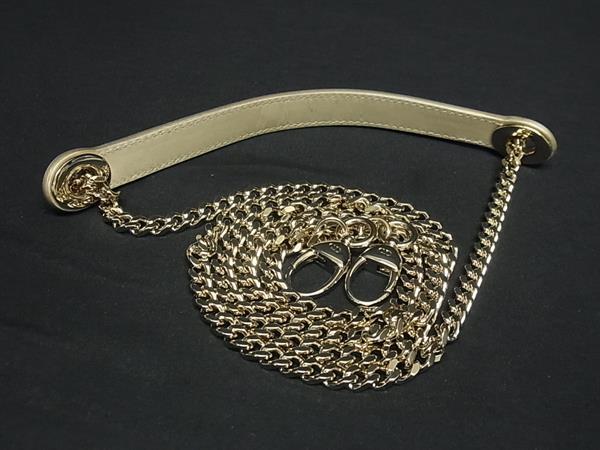 ■極美品■ ChristianDior クリスチャンディオール レザー ショルダーストラップ ショルダーベルト ライトベージュ系 FU5454