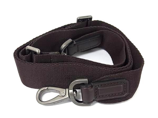 ■新品同様■ COACH コーチ ナイロンキャンバス バッグ用 ショルダーストラップ 斜め掛け 肩掛け ブラウン系 BS0451