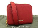 ■新品■未使用■ TOM FORD トムフォード レザー ショルダーウォレット コインケース 小銭入れ レディース レッド系 FI5913