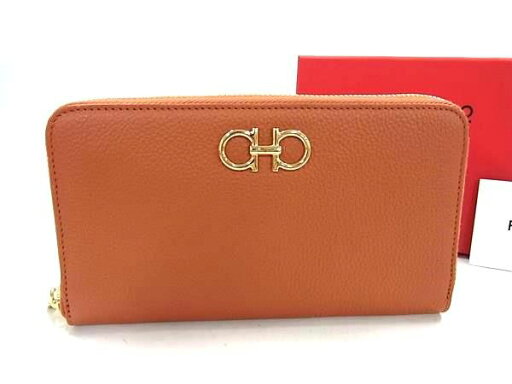 ■新品■未使用■ Salvatore Ferragamo フェラガモ IY-220405 ダブルガンチーニ レザー ラウンドファスナー 長財布 オレンジ系 FM3677 ■新品■未使用■ Salvatore Ferragamo フェラガモ IY-220405 ダブルガンチーニ レザー ラウンドファスナー 長財布 オレンジ系 FM3677
